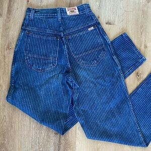 Blue Striped Women's Jeans